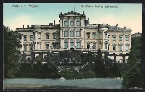 AK Putbus a. Rügen, Fürstliches Schloss, Rückseite