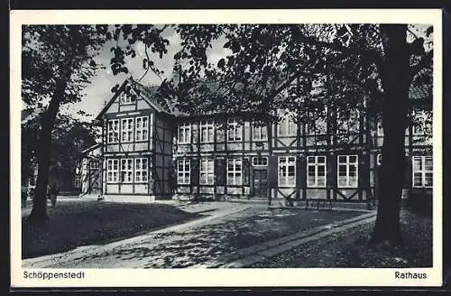 AK Schöppenstedt, Rathaus im Fachwerkstil