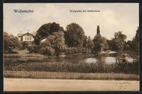 AK Wolfenbüttel, Wallpartie mit Kaffeehaus