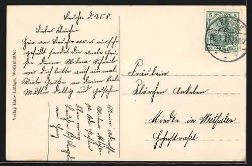 AK Wolfenbüttel, Wallpartie mit Kaffeehaus