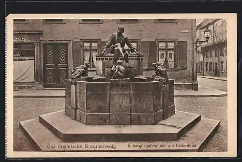 AK Braunschweig, Eulenspiegelbrunnen am Bäckerklint