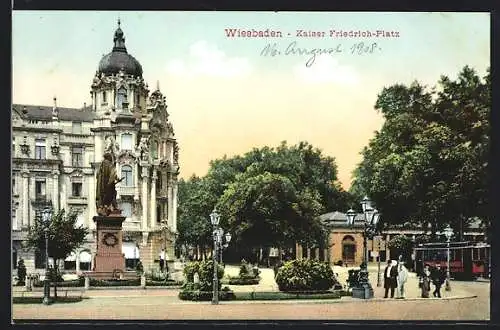 AK Wiesbaden, Kaiser Friedrich-Platz
