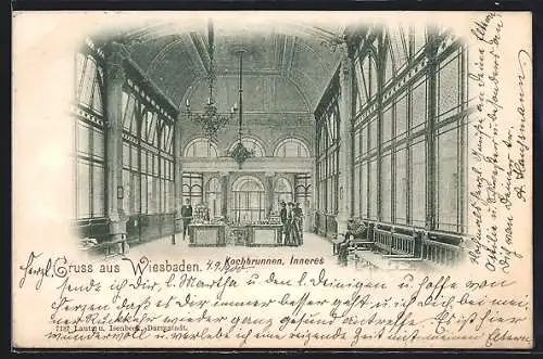 AK Wiesbaden, Kochbrunnen, Innenansicht
