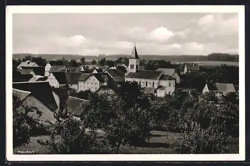 AK Messkirch, Heudorf mit Kirche