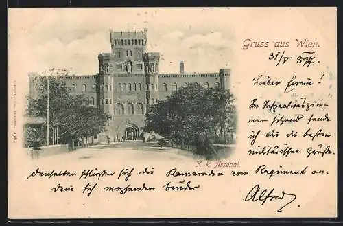 AK Wien, Blick auf das K. k. Arsenal