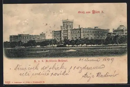 AK Wien, Blick auf das K. u. K. Artillerie-Arsenal