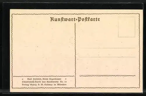 Künstler-AK Kunstwart: Frauen mit Katzen, Vogel und Hund