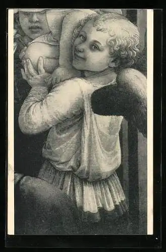 Künstler-AK Kunstwart Nr.127: Engel aus Johannes der Täufer, Filippo Lippi