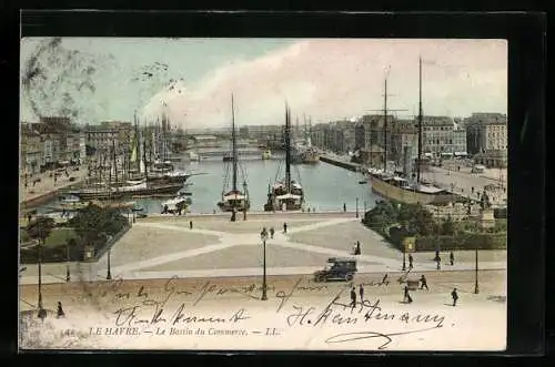 AK Le Havre, Le Bassin du Commerce, Hafen