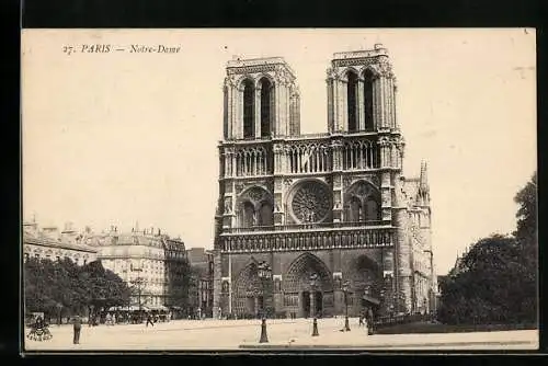 AK Paris, Cathédrale Notre-Dame