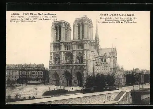 AK Paris, Cathédrale Notre-Dame