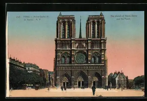 AK Paris, Notre-Dame et le Parvis