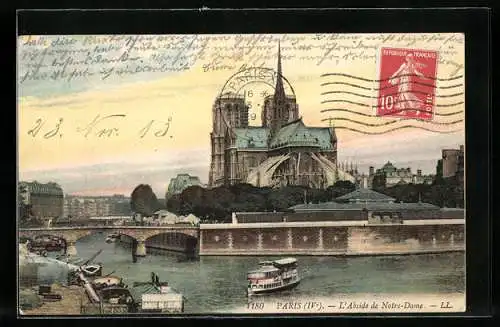 AK Paris, L`Abside de Notre-Dame