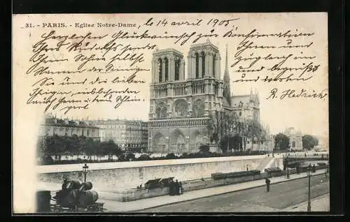 AK Paris, Eglise Notre-Dame