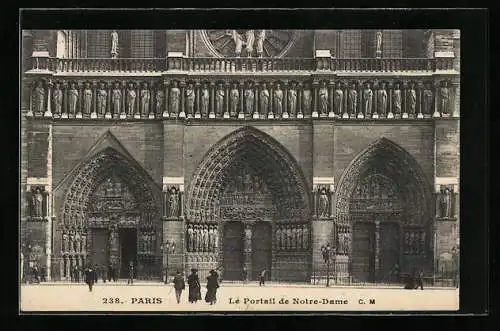 AK Paris, Le Portail de Notre-Dame