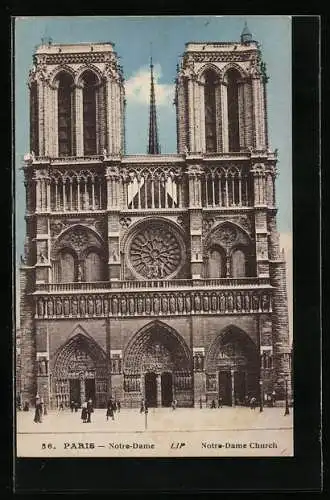 AK Paris, Cathédrale Notre-Dame