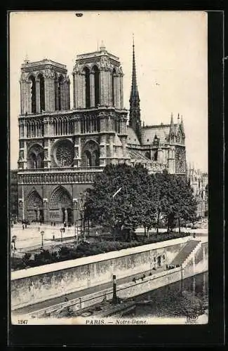 AK Paris, Cathédrale Notre-Dame