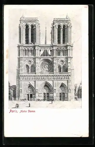 AK Paris, Cathédrale Notre-Dame