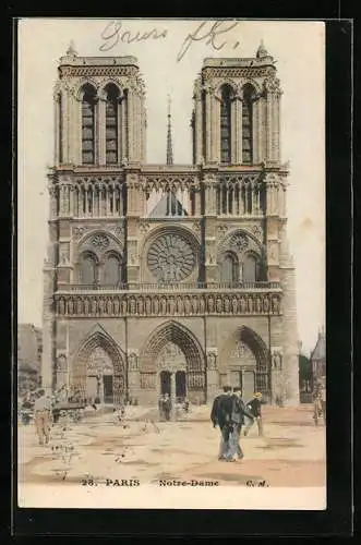 AK Paris, Cathédrale Notre-Dame