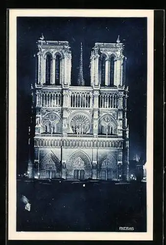 AK Paris, Illuminations de Notre-Dame