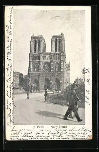 AK Paris, Cathédrale Notre-Dame