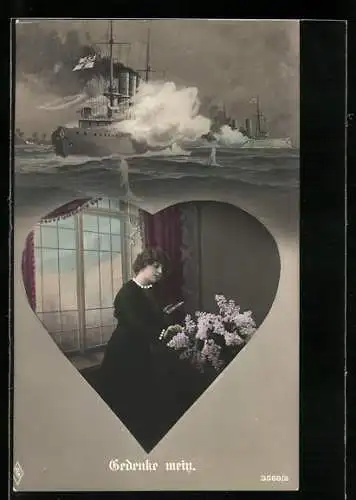 Foto-AK PFB Nr. 3568 /2: Dame denkt an ihren Geliebten