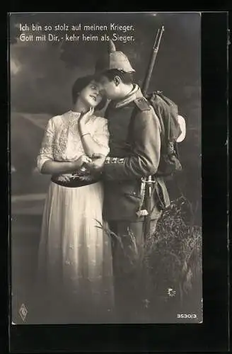 Foto-AK PFB Nr. 3530 /3: Soldat beim Abschied