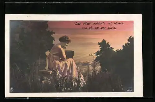 Foto-AK PFB Nr. 4713 /4: Junge schöne Frau sehnt sich nach Liebe