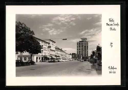 Foto-AK Adalbert Defner: Wels, Am Kaiser Josefs-Platz