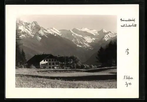 Foto-AK Adalbert Defner: Grünwalderhof mit Zuckerhütl