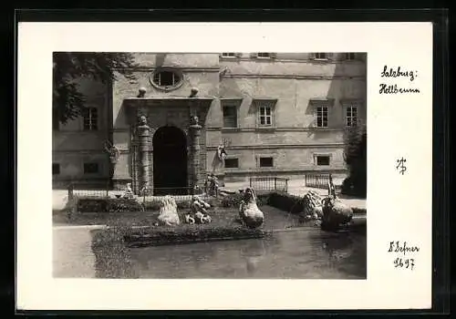 Foto-AK Adalbert Defner: Salzburg, Blick auf Hellbrunn