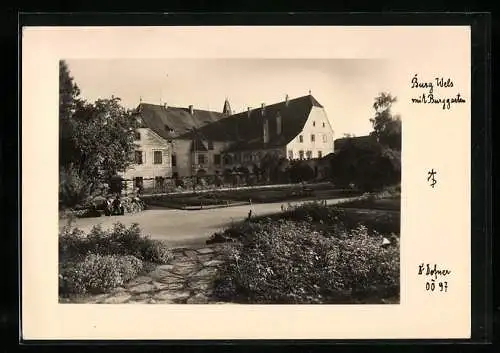 Foto-AK Adalbert Defner: Wels, Burg mit Burggarten