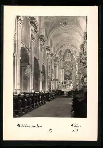 Foto-AK Adalbert Defner: St. Pölten, Innenansicht vom Dom