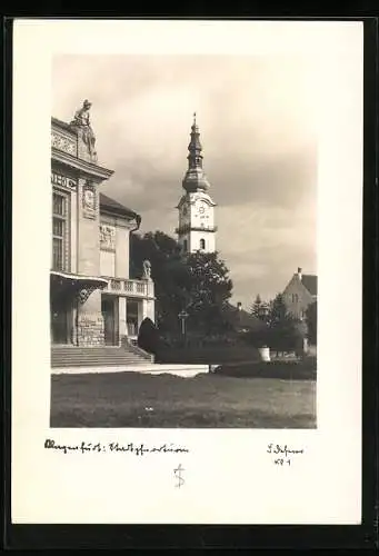 Foto-AK Adalbert Defner: Klagenfurt, Blick auf den Stadtpfarrturm