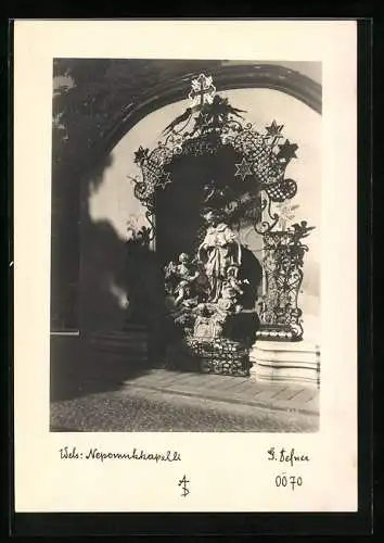 Foto-AK Adalbert Defner: Wels, Nepomukkapelle