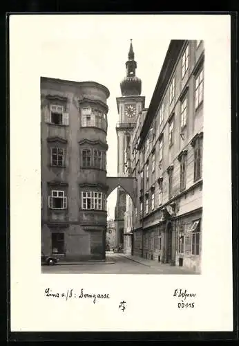 Foto-AK Adalbert Defner: Linz a. D., In der Domgasse