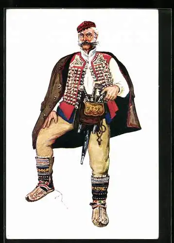 AK Ein Mann in kroatischer Volkstracht