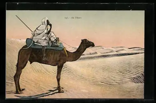 AK Araber auf einem Kamel in der Wüste