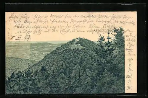 Künstler-AK Rothenburg, Ruine Rothenburg