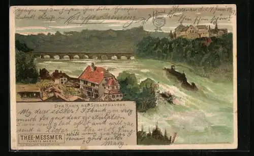 Künstler-AK Carl Biese: Der Rheinfall bei Schaffhausen