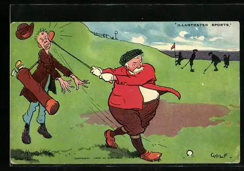 AK Mann wird von einem Golfschläger getroffen