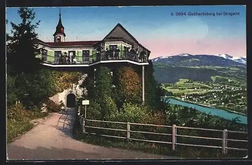 AK Bregenz, Gebhardsberg mit Teilansicht