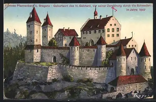 Künstler-AK Bregenz, Schloss Pfannenberg