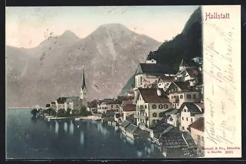 AK Hallstatt, Gesamtansicht am See