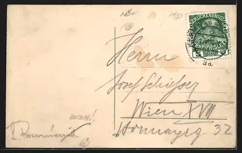 AK Krems a. d. Donau, Teilansicht mit Kirche