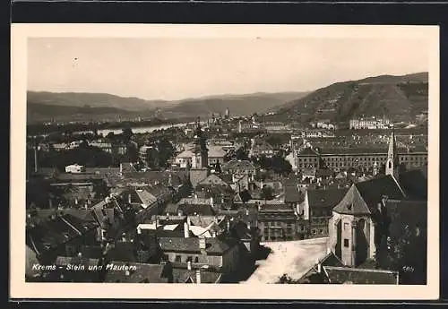 AK Krems /Donau, Teilansicht mit Stein und Mautern