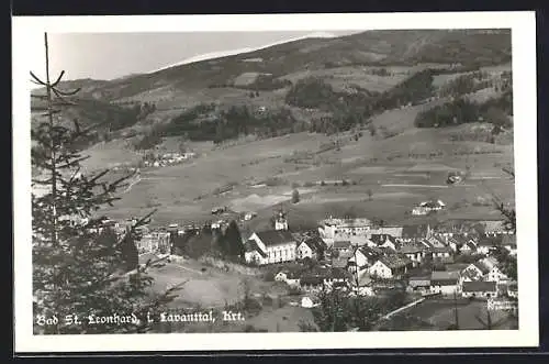 AK Bad St. Leonhard i. Lavanttal, Ortsansicht aus der Vogelschau