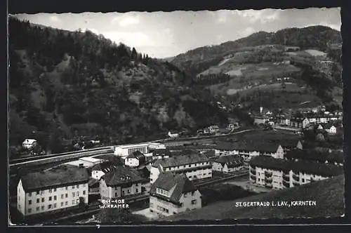 AK St. Gertraud im Lavanttal, Ortsansicht aus der Vogelschau