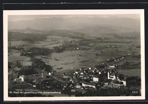 AK St. Paul im Lavanttale, Panorama vom Johannesberg