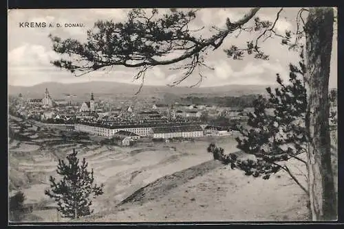 AK Krems a. d. Donau, Stadtansicht aus der Vogelschau